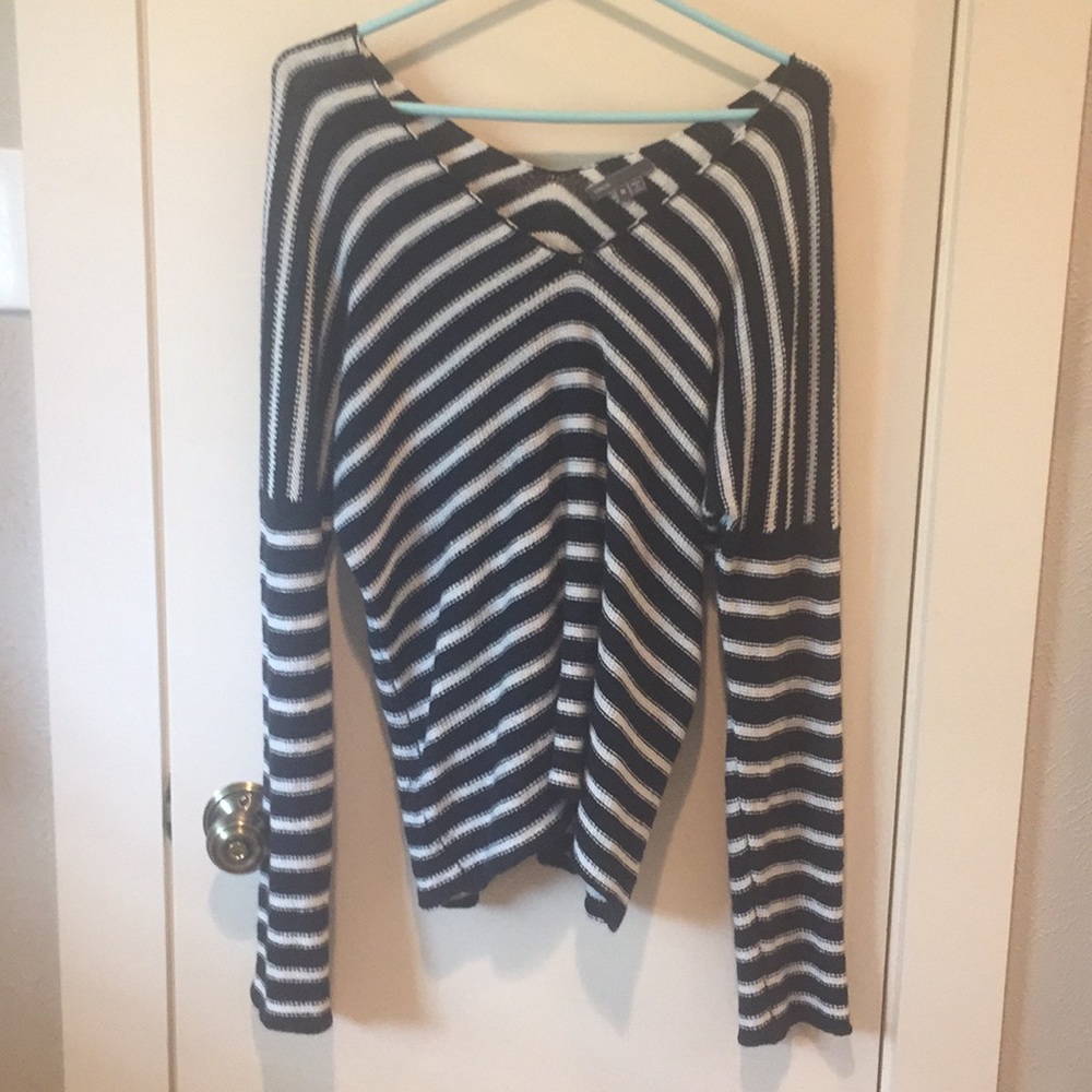 Vince Linen Deep V Neck Sweater